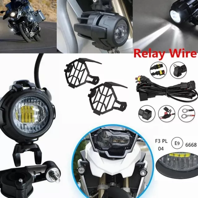 Faretti Fendinebbia Led Per Bmw Gs R1200 Moto Honda Kawasaki Suzuki Yamaha Ktm