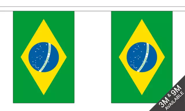 Brazil Bunting - 9 Metres 30 Flag Banner Decoration