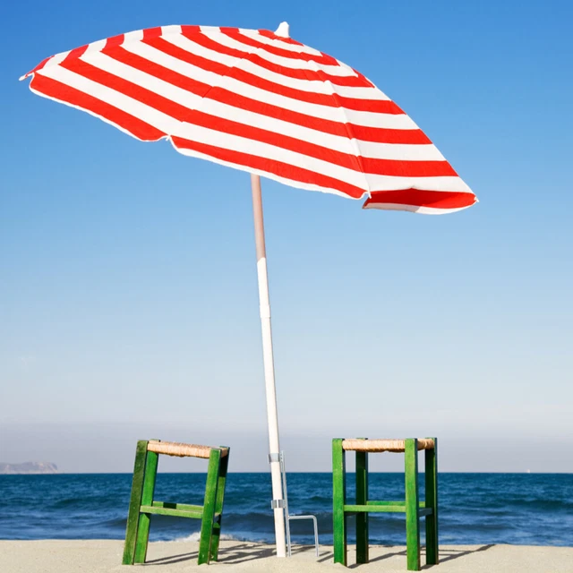 Support De Parasol Amovible Avec Ancrage Au Sol - 4 Pointes En Acier Inoxydable, Pour Plage, Jardin, Terrasse