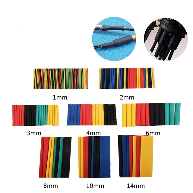 Kit tubi termoretraibili multicolore 164 pz set per applicazioni versatili