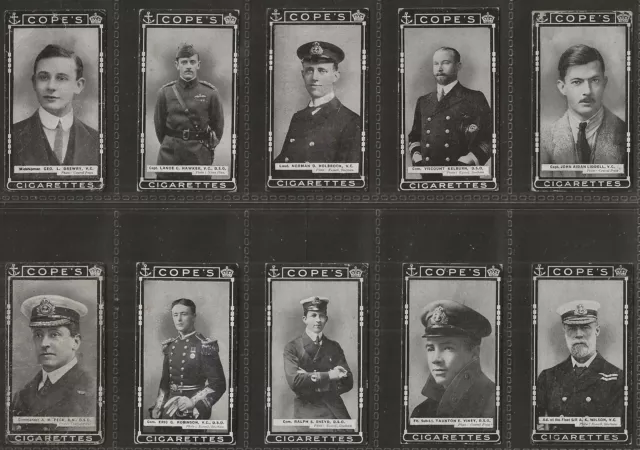 Cope Copes - V.c & D.s.o. Naval & Flying Heroes - 10 Cards - Lot 2 Of 9