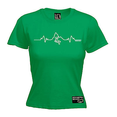 Adrenaline Addict Arrampicata battito cardiaco Polso Da Donna T-shirt rock regalo di compleanno