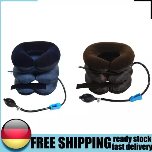 3 Tube Air Cervical Traction Inflatable Stretcher Collar Neck Relax Health Care