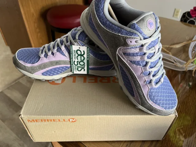 New Merrell Womens Ice/Periwinkle - Glade/Pervenche NEW WITH TAGS IN BOX  7 1/2