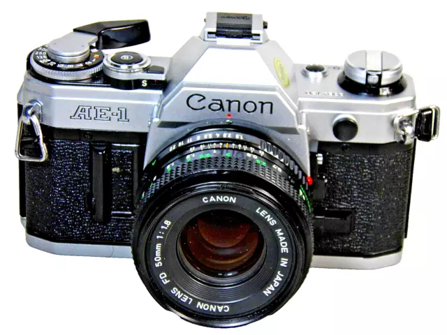 CANON AE-1 CAMERA + FD CANON 1.8/50mm LENS EVERYTHING AS NEW TESTED!!