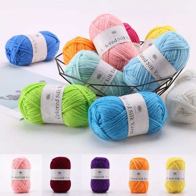 50g/Ball Soft Crochet Cotton Thread Yarn Crochet Lace Knitting Yarn 3 Ply  DIY AU