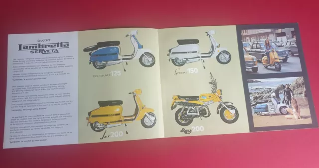 Original Nuevo Antiguo Stock Años 1980 Lambretta Serveta 125 150 200 y Pony 200 Folleto 2