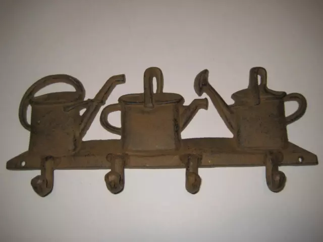 Cast Iron Metal Garden Tool Wall Coat Hat Robe Hook Rack Home Shed