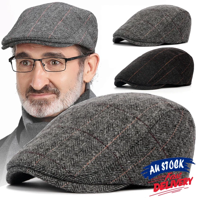 Men Newsboy Gatsby Cap Ivy Hat Cabbie Golf Driving Flat Duckbill Beret  Beanie