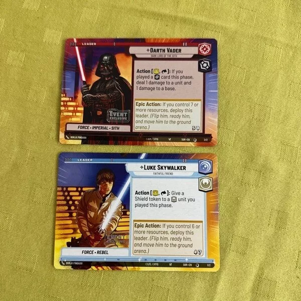 STAR WARS UNLIMITED - EVENT Darth Vader + Luke Skywalker PROMO SET 2023 ENG