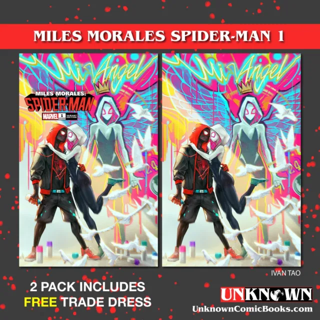 2 Pack **Free Trade Dress** Miles Morales: Spider-Man #1 Unknown Comics Ivan Tao