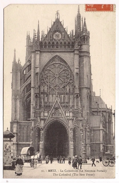 metz ,   la cathédrale ( le nouveau portail )