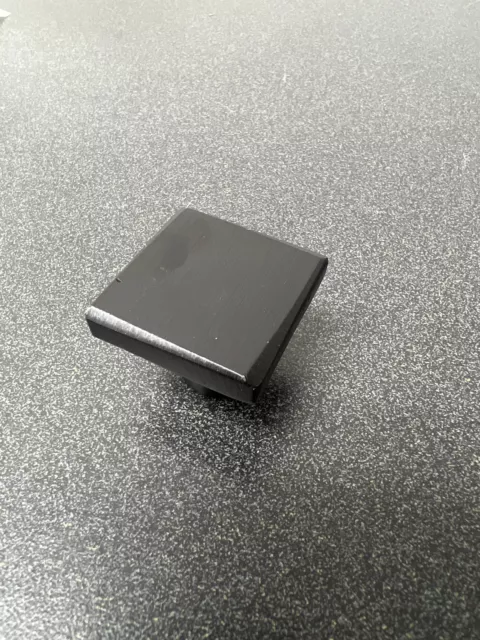 Emtek 86662FB Rustic Modern 1-1/4 Inch Square Cabinet Knob - Flat Black Bronze