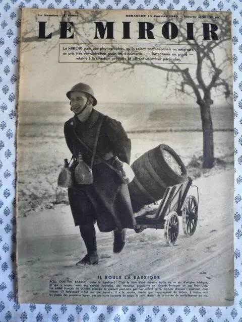 LE MIROIR n°20, 14 janvier 1940, la patrouille française et le chien allemand