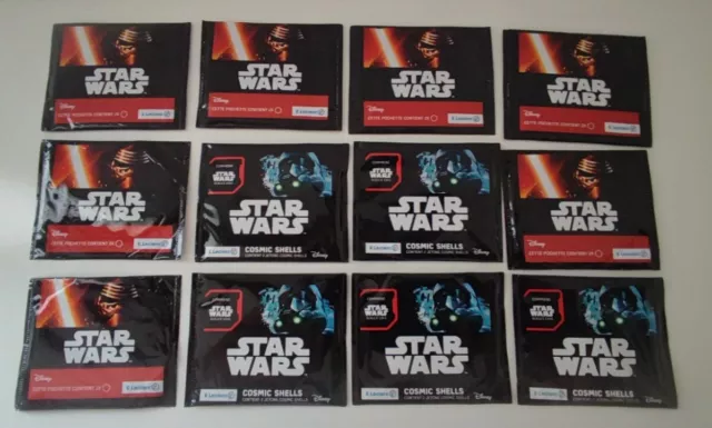 E.Leclerc - Star Wars - Lot 12 paquets Cosmic Shell (24 jetons / cartes) (Neufs)