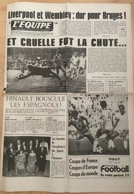 Football PSV Eindhoven 3 v 0 SEC Bastia finale retour coupe UEFA cup 1977-78