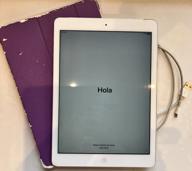 Apple iPad Air 1st Gen. 32 GB, Wi-Fi + Cellular, 9.7in - White A1475 working