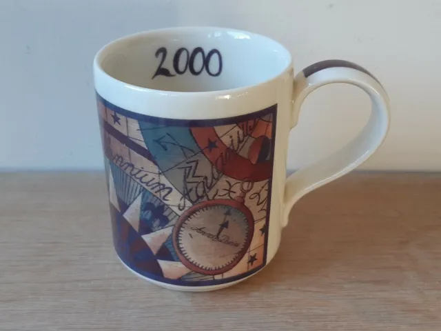 TG GREEN Millennium CLOVERLEAF Coffee Mug Cup RARE y2k 2000 Vintage Earthenware