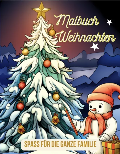 Malbuch Weihnachten Weihnachtsmalbuch Für Kinder Erwachsene Senioren Large Print
