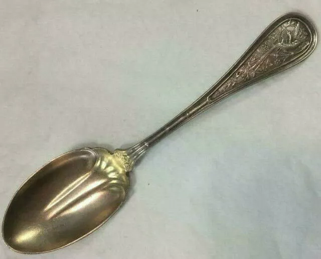 Sterling Silver Wendt Bird Pattern Ice Cream Spoon 5 1/8" circa 1872