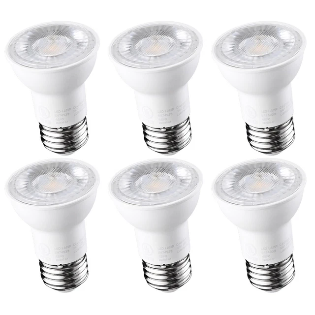 6-Pack 7W PAR16 LED Dimmable Bulb E26 Baset, 4000K Cool White