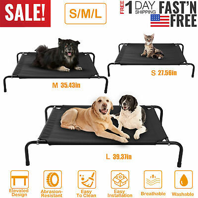 Elevated Dog Bed Lounger Sleep Pet Cat Raised Cot Hammock for Indoor Outdoor US