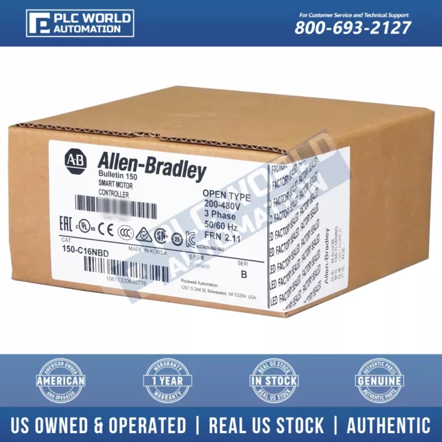 150-C16NBD Allen Bradley SMC-3 contrôleur de moteur intelligent, 16A neuf scellé 2 ans WTY