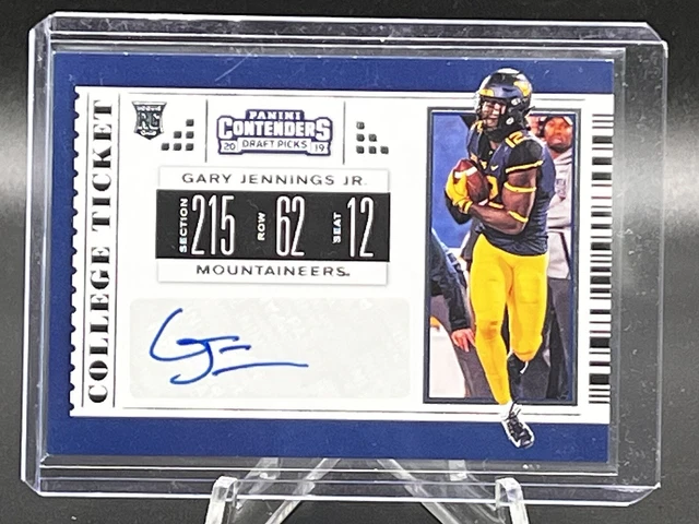2019 Panini Contenders Draft Picks - College Ticket #165 Gary Jennings Jr. (AU,