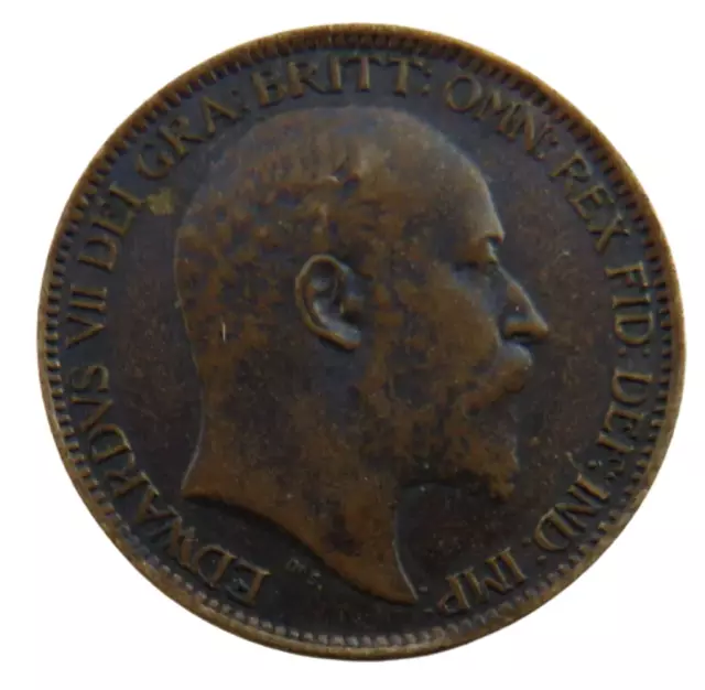 1909 King Edward VII Farthing Coin Great Britain