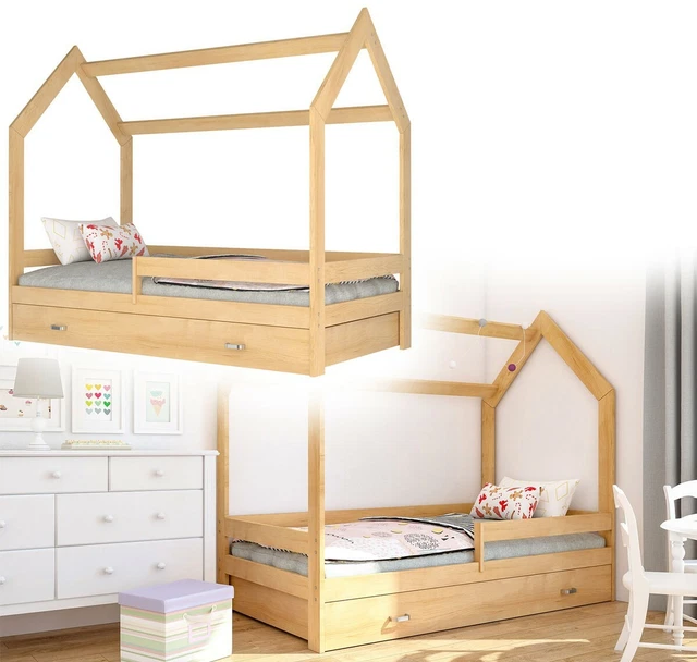 Culla con Cassetto Hausbett Casa Legno Pino Bettenkauf 160x80cm