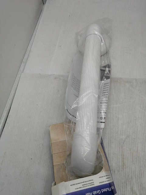 geformter, geriffelter Haltegriff, 30,5 cm, strukturiertes weißes PVC, Haltegrif