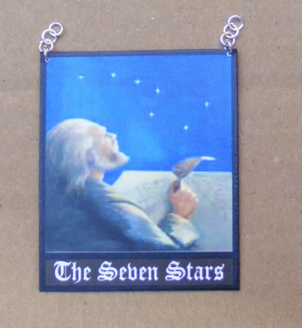 1:12 Escala El Severn Stars Cartel de Pub Tumdee Casa de Muñecas Miniatura Barra