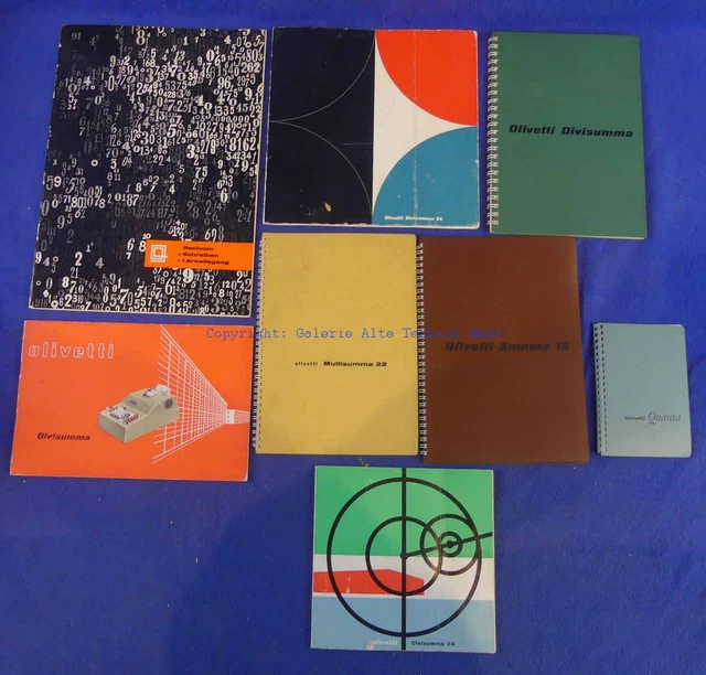 8 Olivetti Werbung/GA  - Rechenmaschine calculator - Saml. Weber - 1060