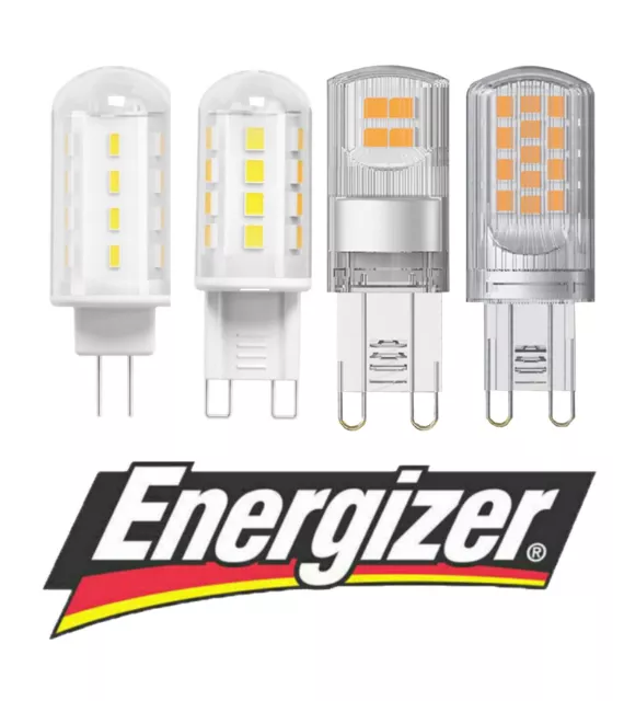 Energizer LED G4 G9 Glühbirnen Kapseln 2,2 W = 20 W 4,2 W = 40 W Watt 2700k Warmweiß