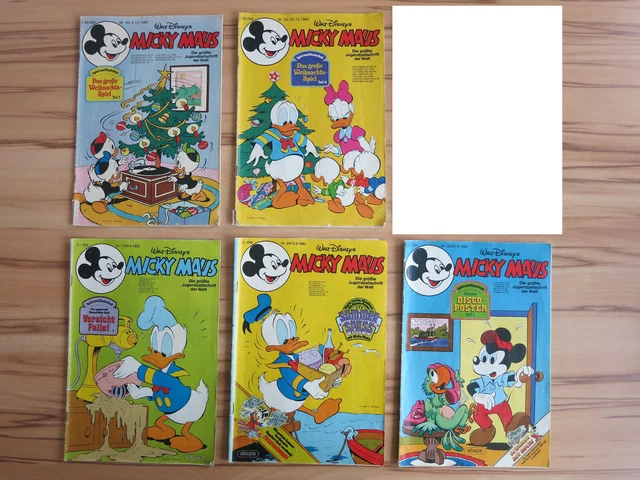 Walt Disneys Micky Maus 1980 Nr. 49, 52; 1982 Nr. 17, 24; 1983 Nr. 38