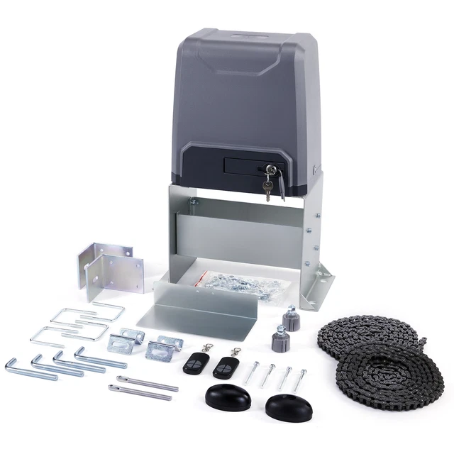 COZ 3300LBS AUTOMATIC Sliding Gate Opener Chain Drive with 2 Remote