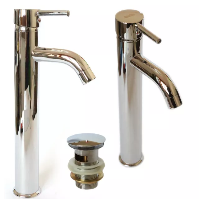 Miscelatore Rubinetto Alto Bagno Lavabo Bidet Vasca Monocomando Cromato 69015