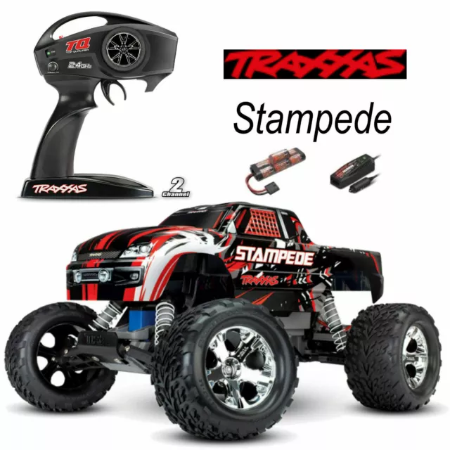 Traxxas Stampede Red Rtr +12V-Lader + Battery 1/10 2WD Monster Truck