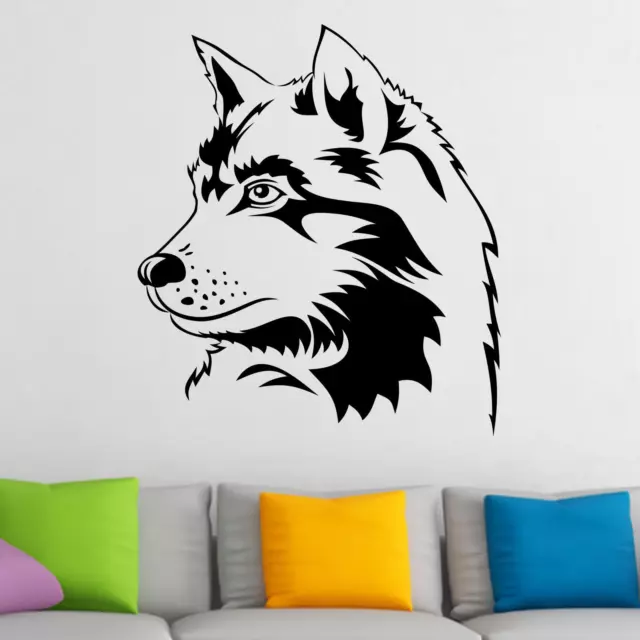Wolf Side Profile Wall Sticker Decal Transfer Animal Nature Wile Kids Vinyl UK