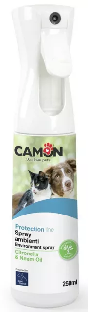 Camon Spray per Ambienti alla Citronella e Olio di Neem per Cani e Gatti da 250