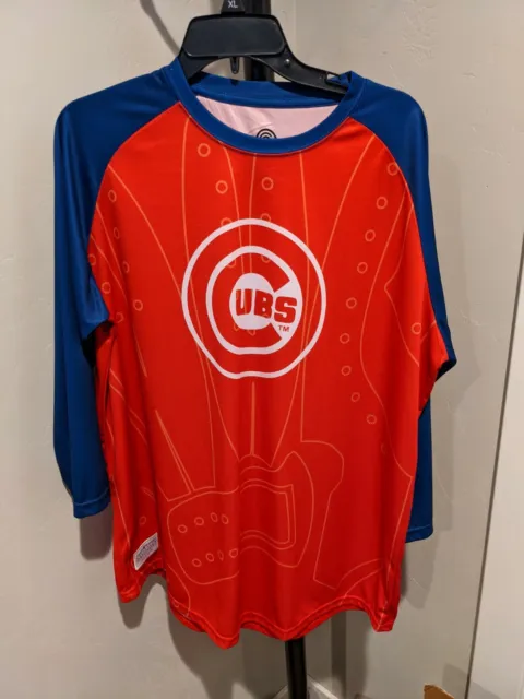 Chicago Cubs Long Sleeve Shirt Sportscrate Orange Blue Size Adult Extra Large XL