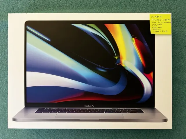 Apple MacBook Pro 16" 2019/2020 (1TB SSD, Intel Core i9 9th Gen.,16GB) Laptop -