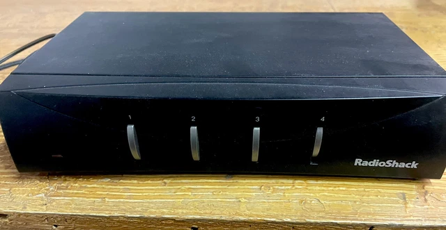 Radio Shack 4-Way RF Modulator Audio/Video RCA S-Video Cable TV Coaxial w/Power