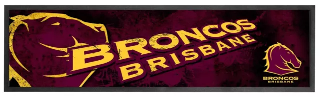 Brisbane Broncos NRL Bar Mat Runner Team Logo Easter Gifts