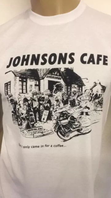 Johnson's Cafe  Classic Motorcycle T-Shirt - Biker - Motorbike - Cafe Racer Bike