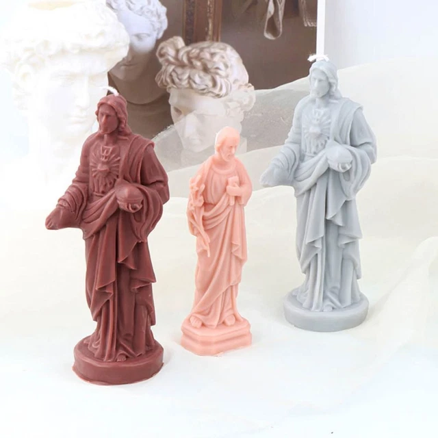 Cera forma Jesús modelado velas moho silicona molde fabricación de jabones