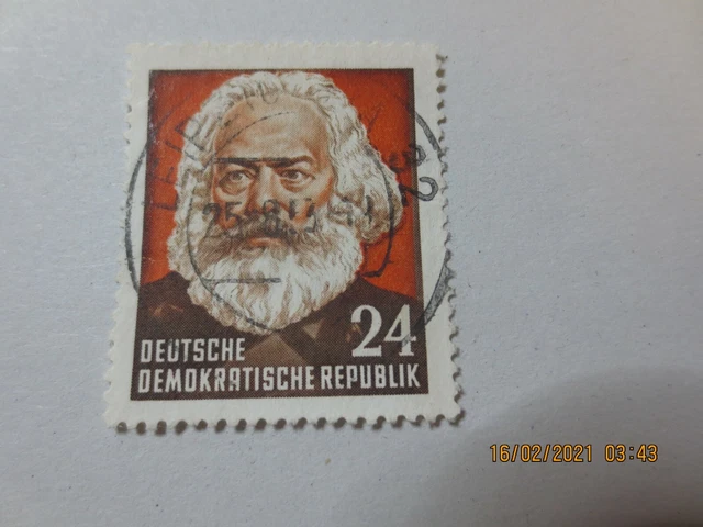 DDR 1953 "Marx" MiNr 349  II YII Vollstempel