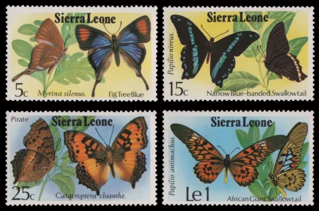 Sierra Leone 1979 - Mi-Nr. 574-577 ** - MNH - Schmetterlinge / Butterflies