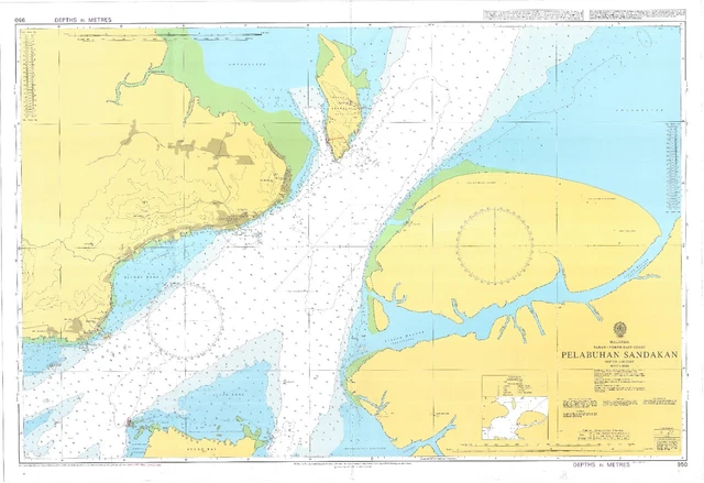 CARTE MURALE DU Port De Sandakan, Côte Nord-Est De Sabah, Malaisie EUR ...