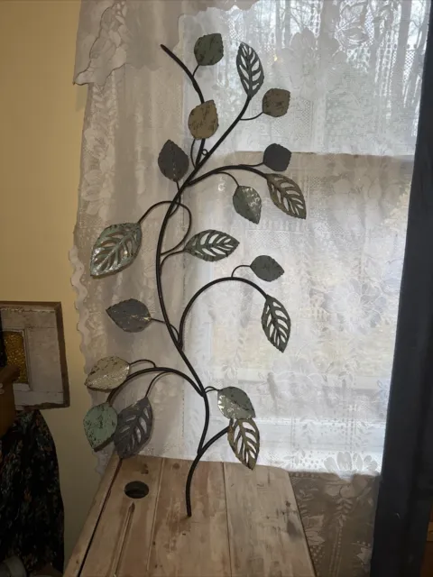 Metal Flowers & Leaves Wall Art Large Hanging Home Decor